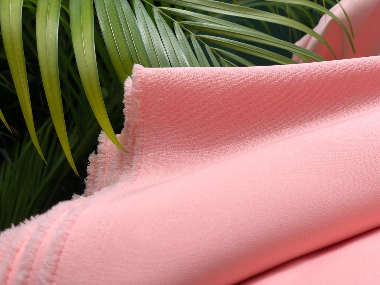 Scuba Crepe Stretch Jersey Knit Dress fabric ~ 58&quot; wide available in two colors light peach and mango yellow