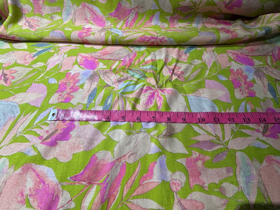 Viscose TWILL Digital Floral Print 41&quot; wide available in 2 colors dusty rose and sea foam