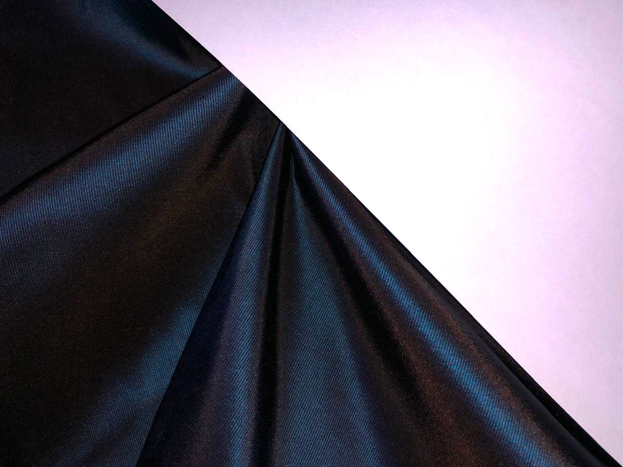 100% SILK TAFFETA FABRIC Ribbed PIN STRIPE 40 momme  54" wide- available in 6 colors [TEAL X BLACK /PINK X GOLD/ PURPLE RED /BLUE GREY / LIGHT BLUE AND YELLOW X ORANGE]