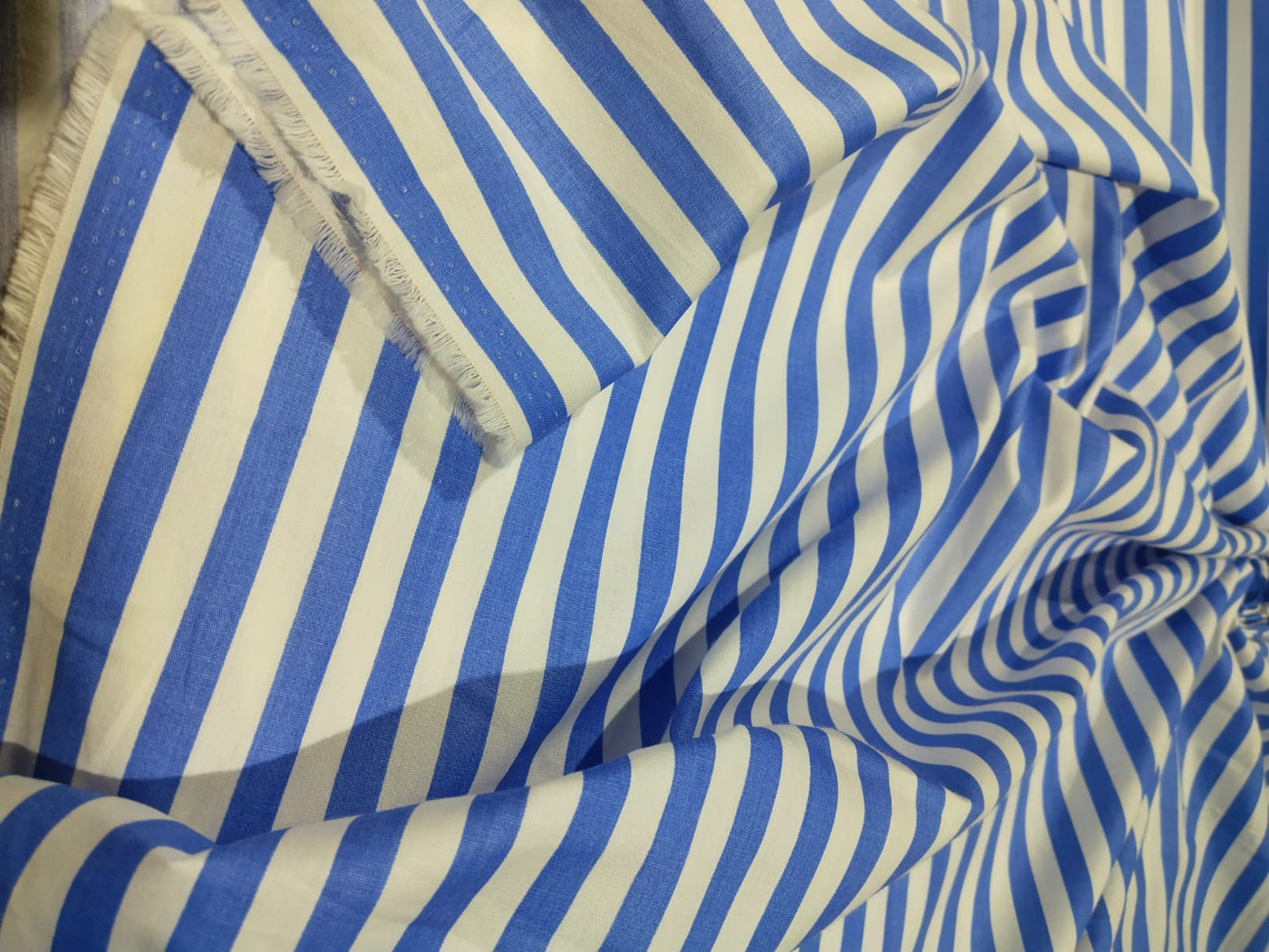 100% Cotton Poplin STRIPES  58" wide AVAILABLE IN 4 COLORS bright blue/sky blue/pink and baby blue