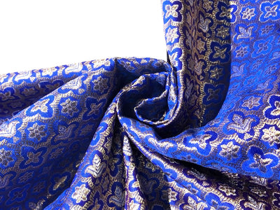 Brocade Fabric Jacquard x metallic gold Gold Color 44" WIDE BRO977 available in 7 colors bright pink , red,royal blue,teal,parrot green,mulberry and ivory