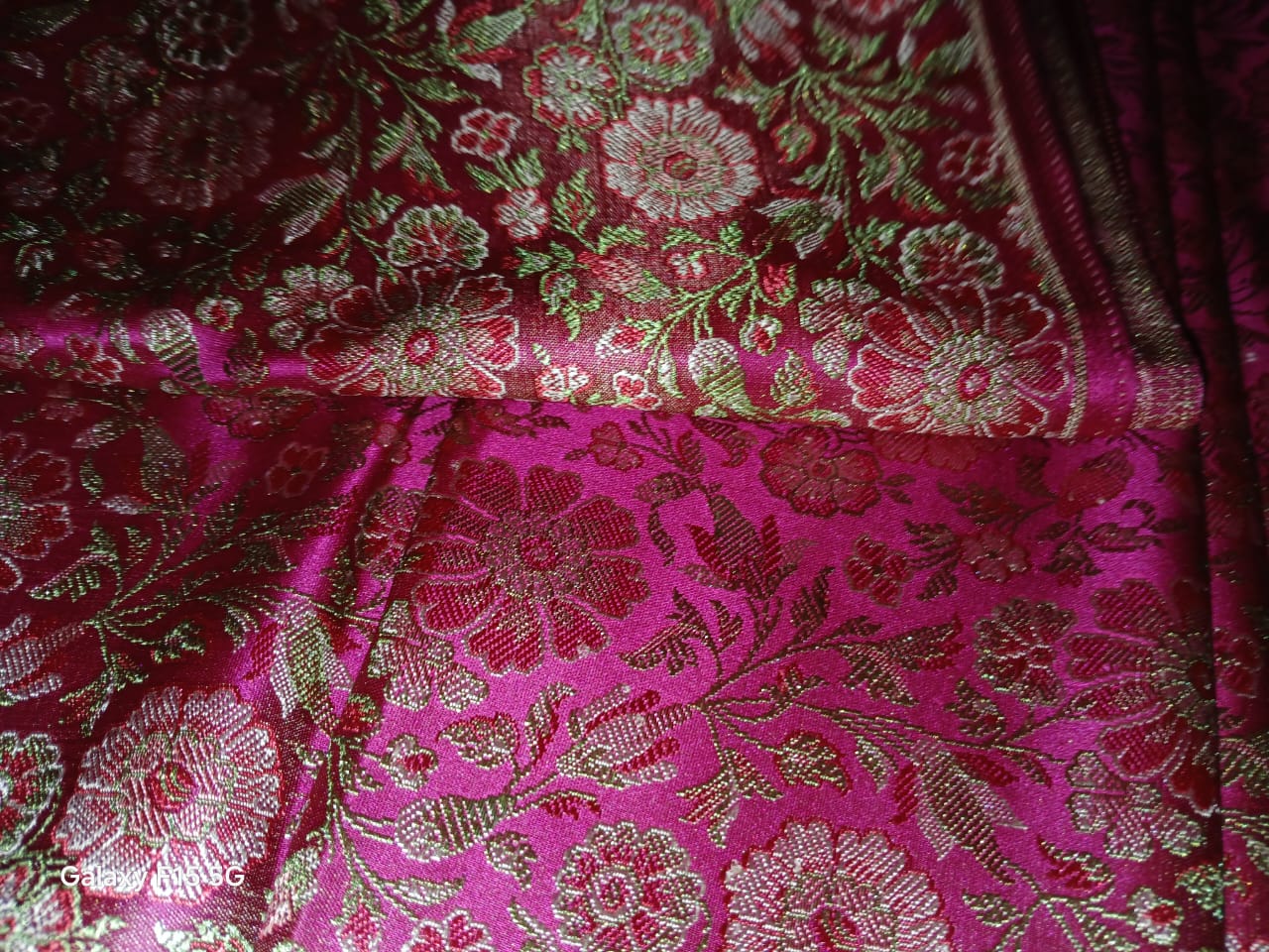 Silk Brocade fabric floral  jacquard available in 3 colors burgundy, red and maroon BRO989[1/2/3]