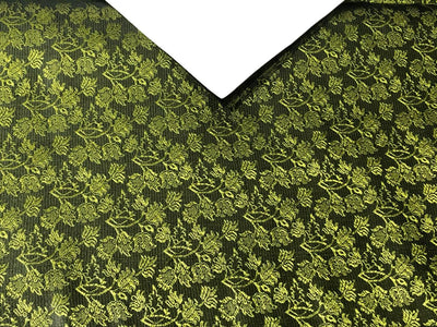 Silk Brocade  fabric~ satin 44" wide   jacquard DARK GREEN X OLIVE BRO997[4]