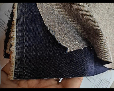 100% Cotton Denim WITH GOLD SHIMMER  Fabric 58" wide  [16864]