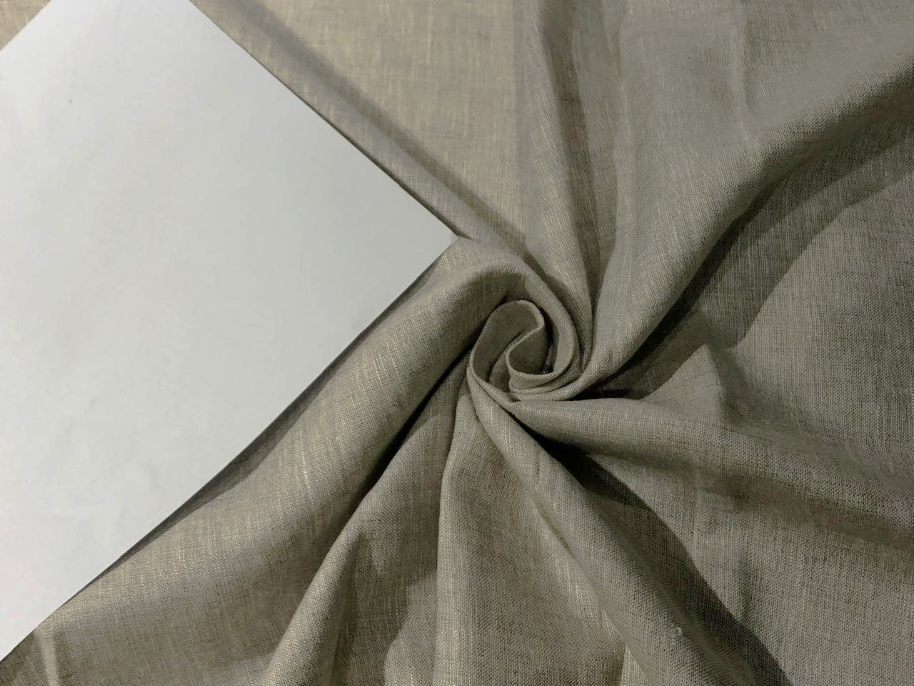 100% linen  80 LEA 58" wide available in 5 colors ivory/blue/taupe/silver grey AND sand