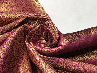 Silk Brocade fabric 44" wide INTRICATE JACQUARD available in 10 colors