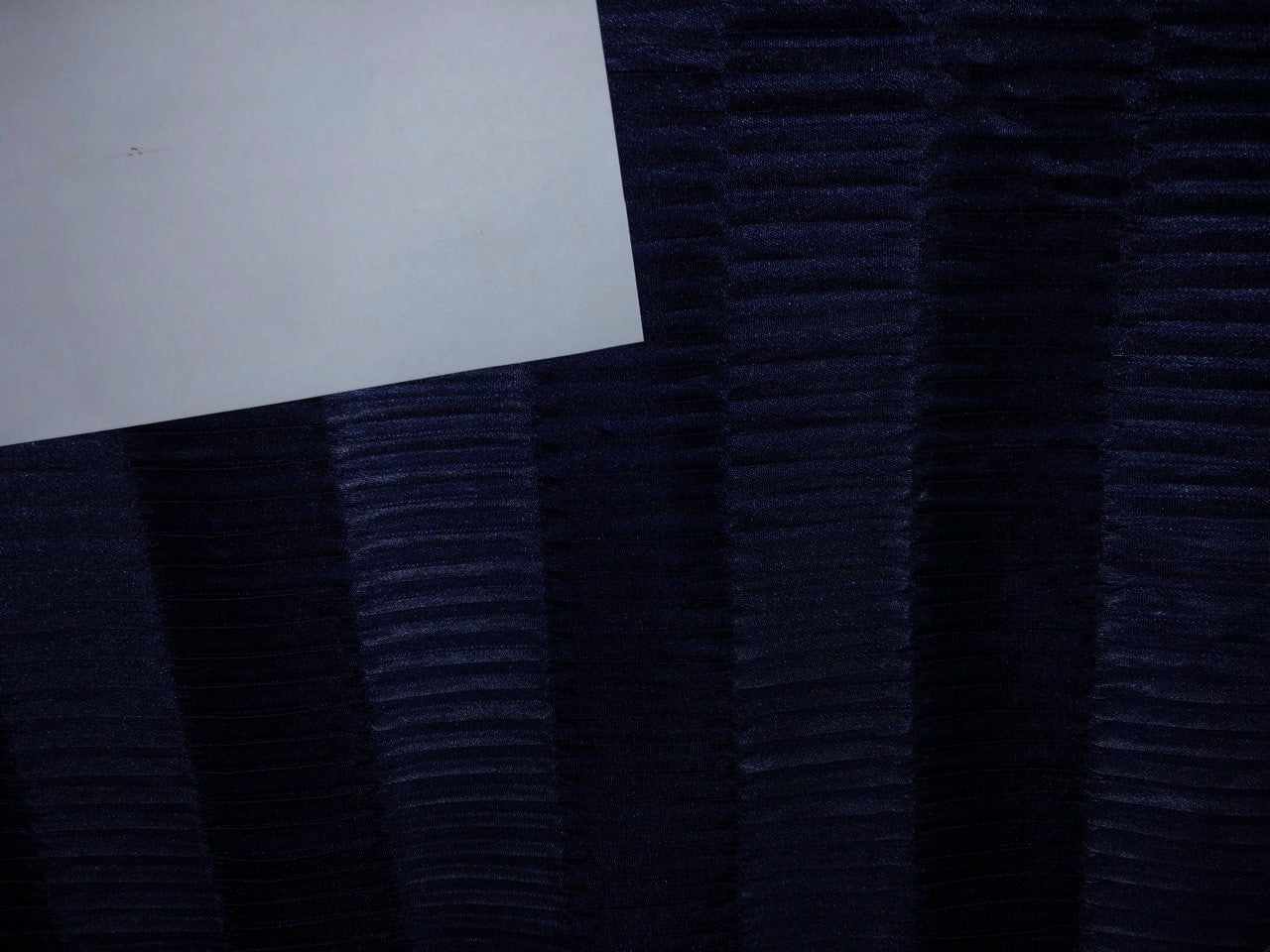 Satin boomerang pleated   fabric 58" wide available in 4 colors PURPLE /BLACK /NAVY and BLUE