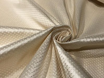 100% Silk Taffeta Jacquard Fabric SELF MOTIF  jacquard available in 2 colors light brown and cream TAFJACNEW13[2/3]