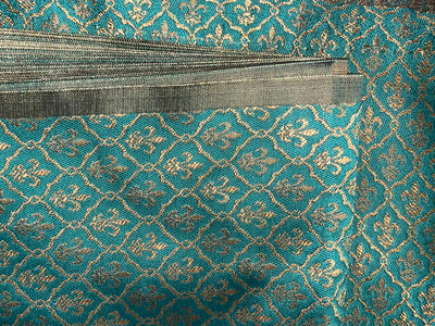 Brocade Fabric Jacquard x metallic gold Gold Color 56" WIDE BRO975 available in 3 colors purple/royal blue and peacock green