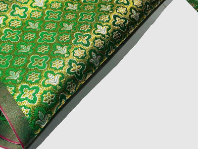 Brocade Fabric Jacquard x metallic gold Gold Color 44" WIDE BRO977 available in 7 colors bright pink , red,royal blue,teal,parrot green,mulberry and ivory