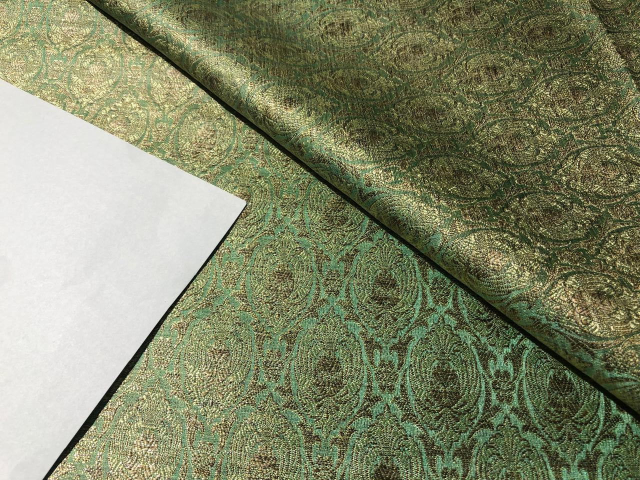 Silk Brocade fabric  jacquard  available in 2 colors mint and old rose BRO1000[4/5]