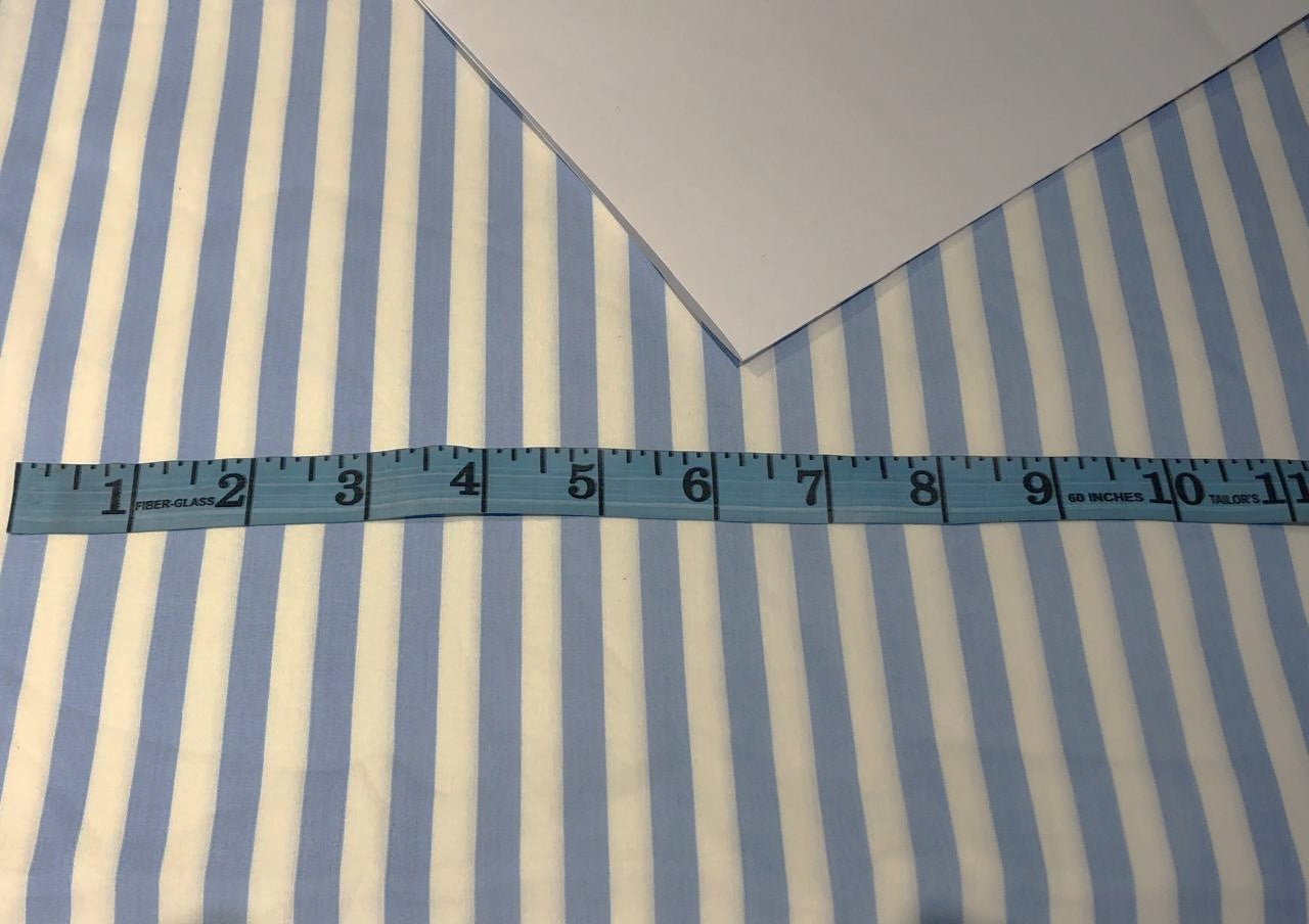 100% Cotton Poplin STRIPES  58" wide AVAILABLE IN 4 COLORS bright blue/sky blue/pink and baby blue