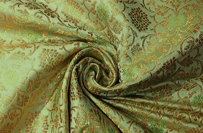 Silk Brocade fabric with subtle metallic gold   JACQUARD BRO931/BRO987 available in 5 colors grey, mint ,silver grey, sapphire and yellow