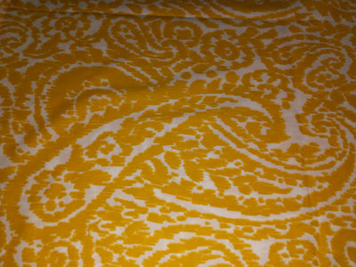 100% Cotton Poplin Print  YELLOW AND WHITE  58" wide[16060]