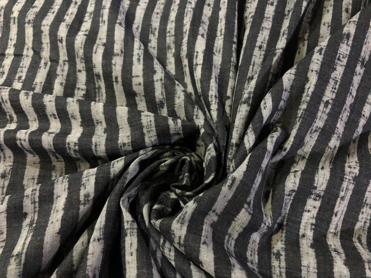 100 % Cotton With Slubs And Stripes 58" wide [16866]