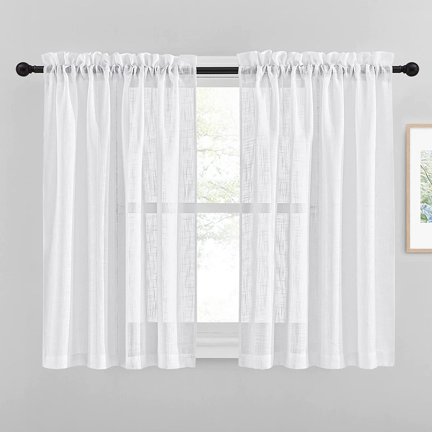 100% Sheer Linen Curtains