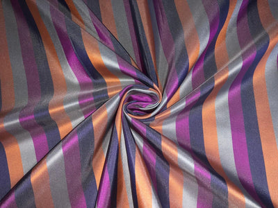 100% SILK TAFFETA FABRIC MULTI COLOR STRIPES TAFNEWS24[1]