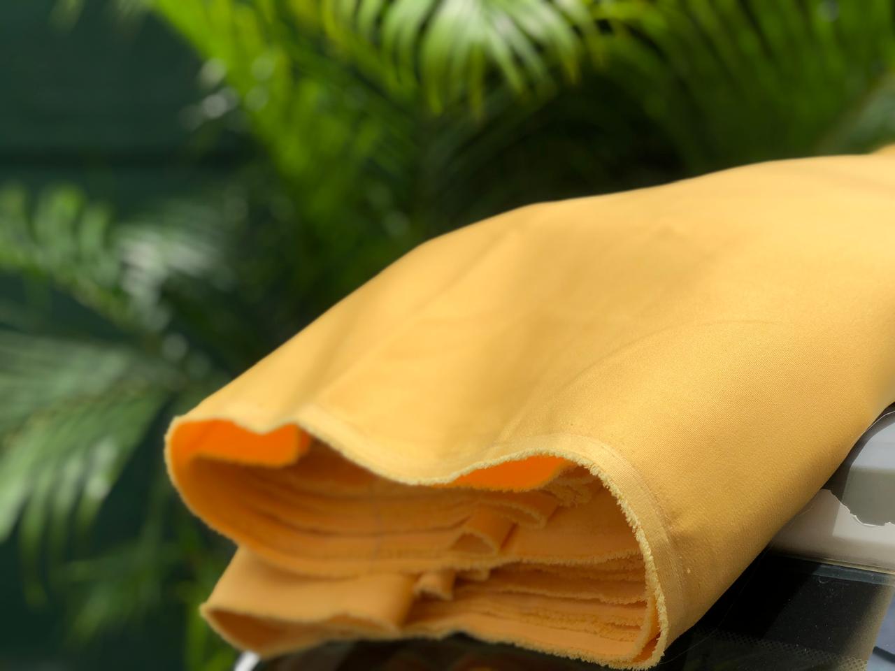 Scuba Crepe Stretch Jersey Knit Dress fabric ~ 58&quot; wide available in two colors light peach and mango yellow