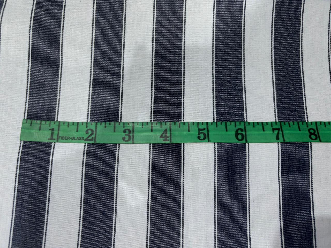 100% Cotton Denim  Fabric 58" wide STRIPES in 4 styles multicolor, charcoal /ivory, denim blue/white and denim blue /multicolor