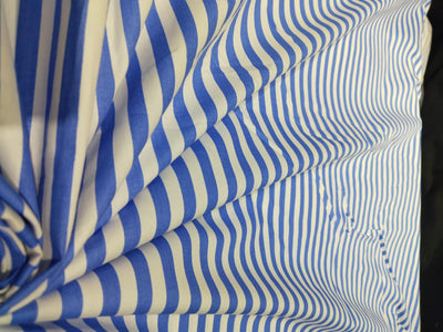 100% Cotton Poplin STRIPES  58" wide AVAILABLE IN 4 COLORS bright blue/sky blue/pink and baby blue