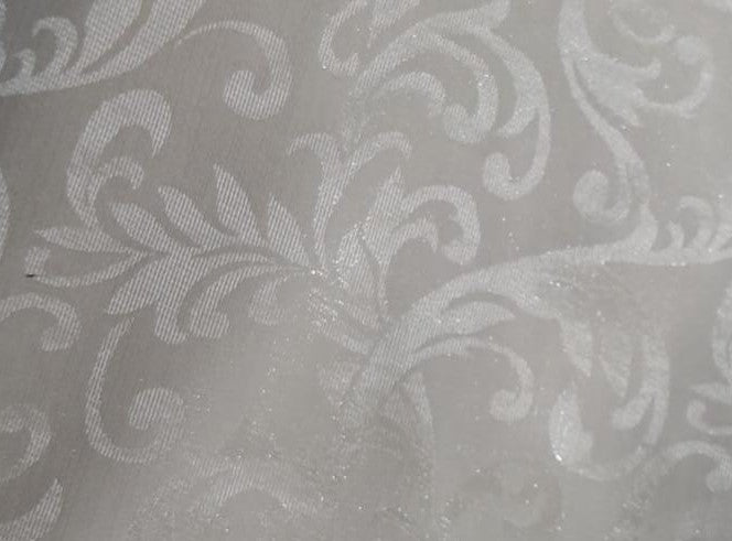 Silk georgette fabric with silver lurex jacquard  44&quot;*[16730]