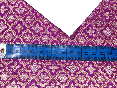 Brocade Fabric Jacquard x metallic gold Gold Color 44" WIDE BRO977 available in 7 colors bright pink , red,royal blue,teal,parrot green,mulberry and ivory