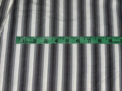 COTTON SHIRTING FABRIC-58" WIDE available in 3 styles multi blue plaids/blue pin stripes and grey stripes