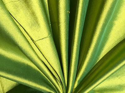 100% pure silk dupioni fabric GREEN X YELLOW COLOR 54" WIDE DUP416[2]