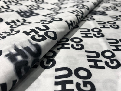 100% Cotton bio finish Poplin PRINT BLACK AND WHITE  58" wide [16413]