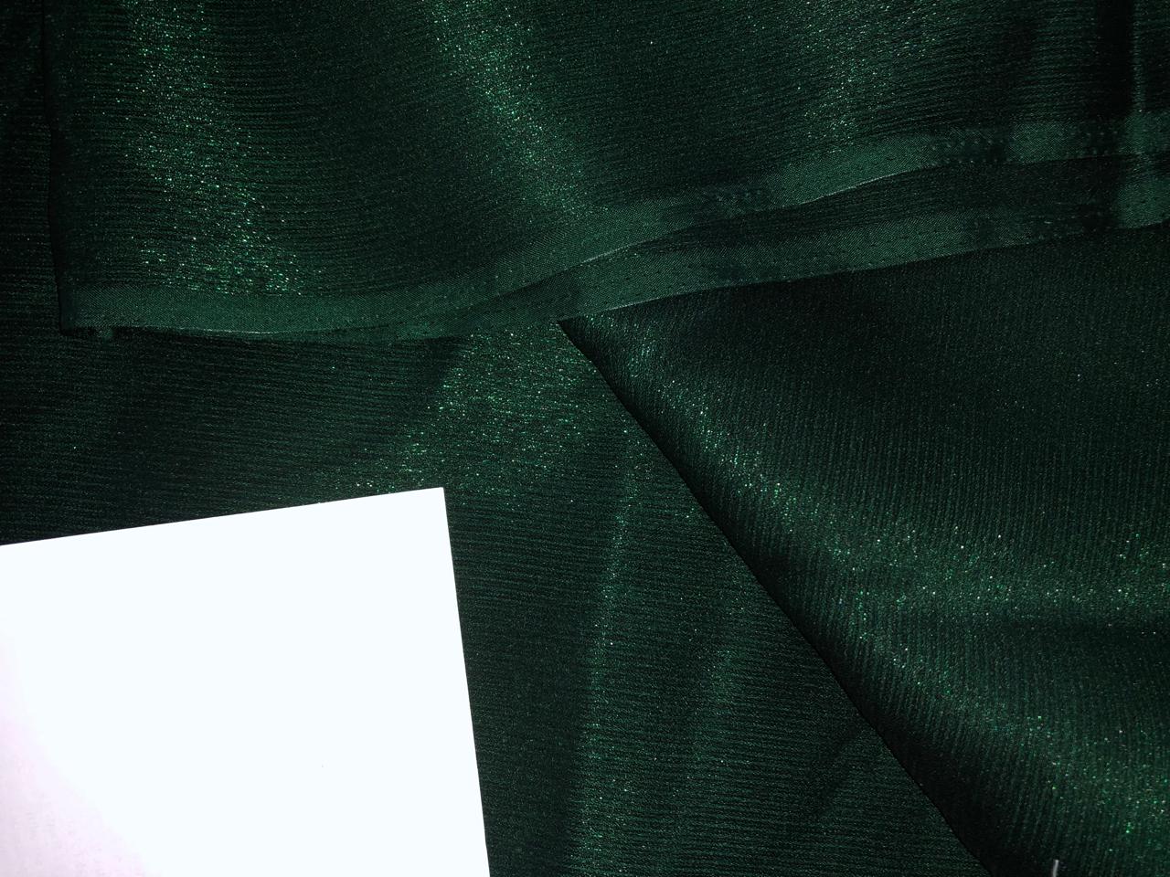 Georgette fabric -with self metallic lurex shimmer available in 2 shades  kingfisher green and green