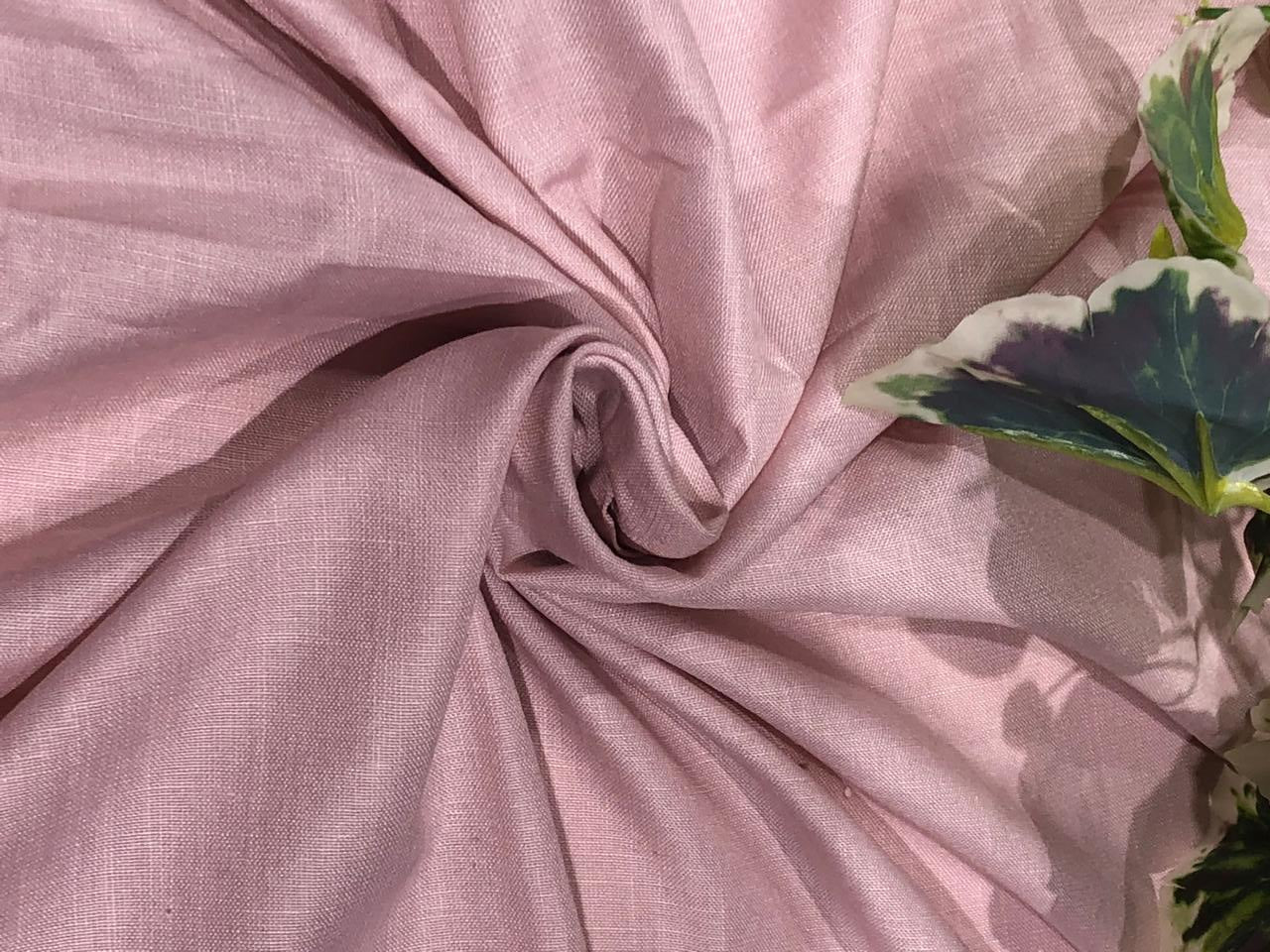 Soft linen blended with viscose polyester & cotton, available  in 35 colors 44'wide happy indigo, asparagus, scarlet and millennial pink