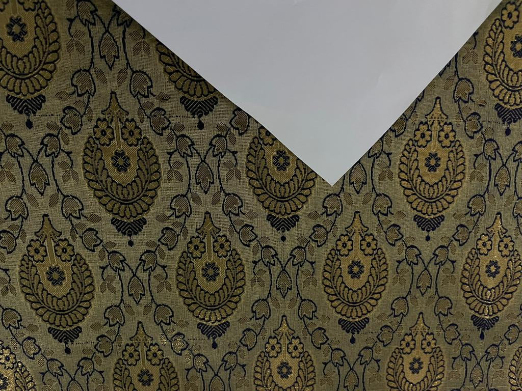 Silk Brocade fabric  44" wide available in 4 colors gold/orange/green and brown BRO901[1-4]