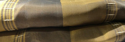 100% Silk mettalic tissue organza fabric gold and gold x black stripes  54 INCHES WIDE [16859]