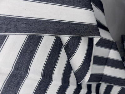 100% Cotton Denim  Fabric 58" wide STRIPES in 4 styles multicolor, charcoal /ivory, denim blue/white and denim blue /multicolor