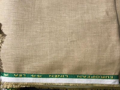 100% Linen 44 LEA premium heavy  suiting fabric 58" wide available in natural/camel/and sand gold