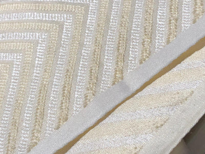 Silk Brocade fabric cream with zigzag gold and silver jacquard BRO991[1]