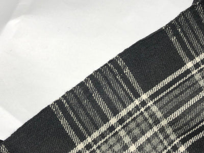 Tweed Premium Suiting WOOL BLENDED plaids BLACK AND WHITE Fabric 58" wide [16801]