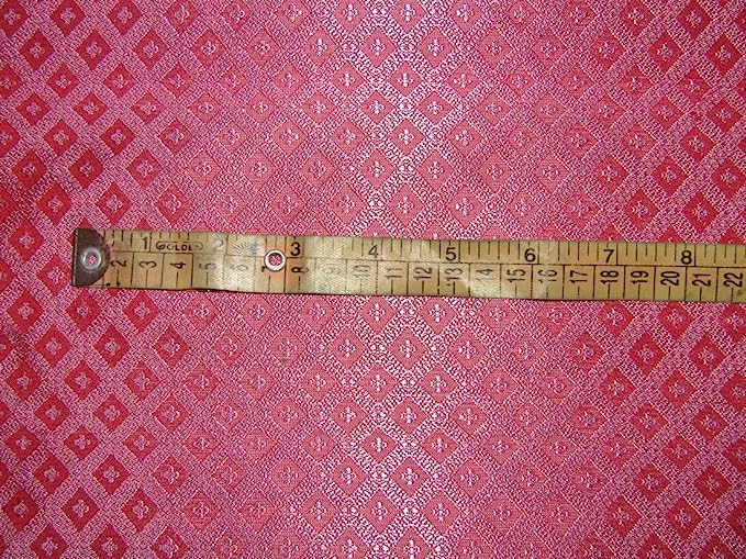 Silk Brocade fabric Pink color 44" wide BRO176[2]