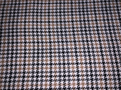 Acrylic Wool  fabric Houndstooth beige, grey, white and black [16880]