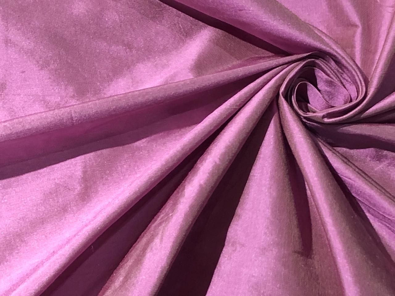 Pure SILK DUPIONI FABRIC Rosette Mauve colour DUP165[1]