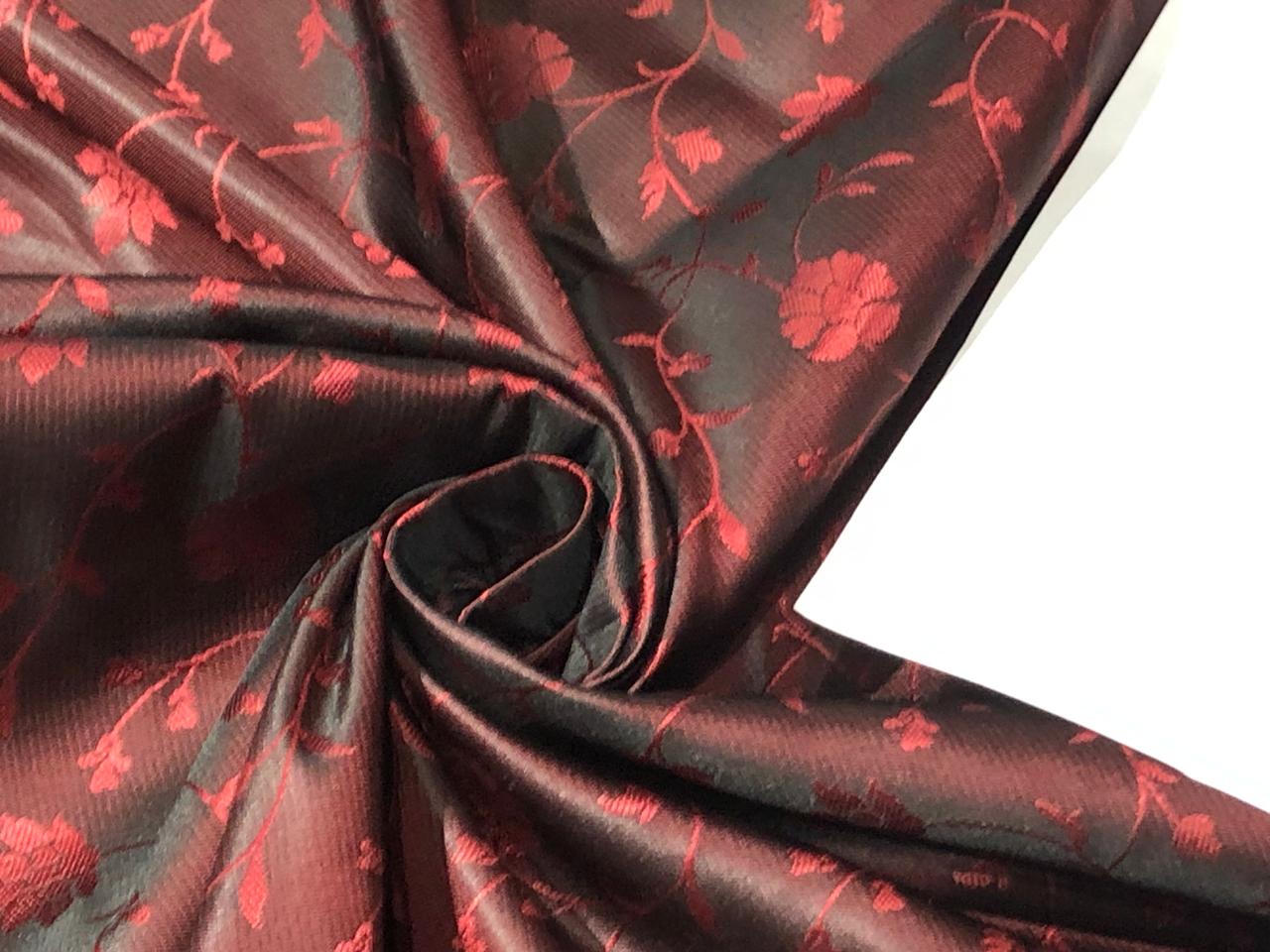 Silk Brocade  fabric~ satin 44" wide   jacquard available in 2 colors wine black and green black BRO102[1]/bro997[1/2]