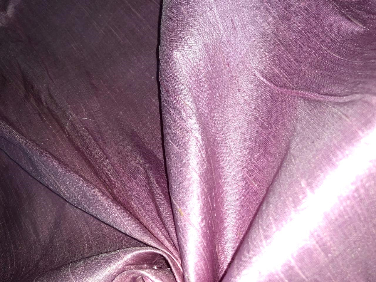 100% PURE SILK DUPIONI FABRIC BLUSH [PINK] color 44" wide WITH SLUBS MM125[1]