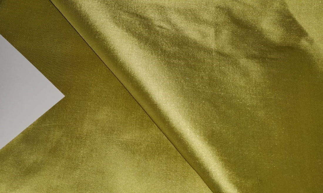 100% Silk Dupion fabric GOLDEN OLIVE color 54" wide DUP388[2]