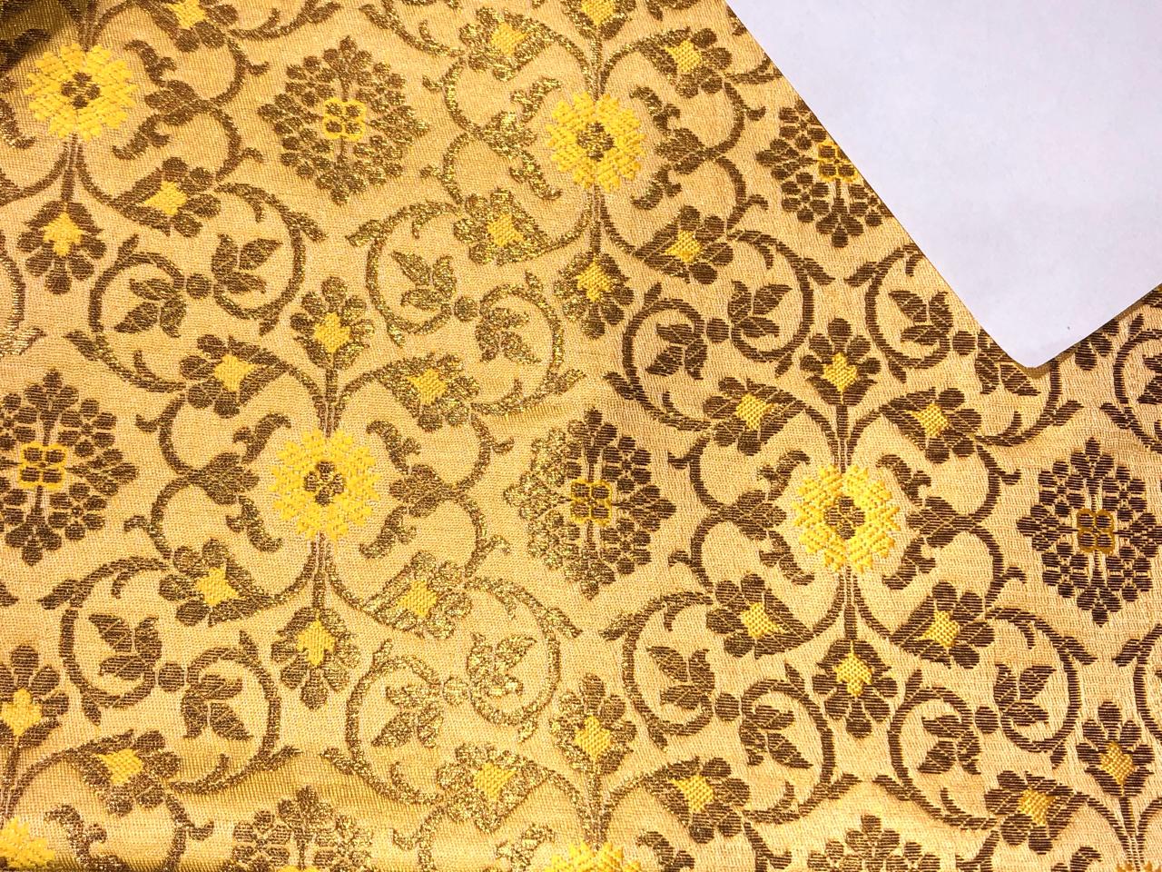 Silk Brocade fabric with subtle metallic gold   JACQUARD BRO931/BRO987 available in 5 colors grey, mint ,silver grey, sapphire and yellow