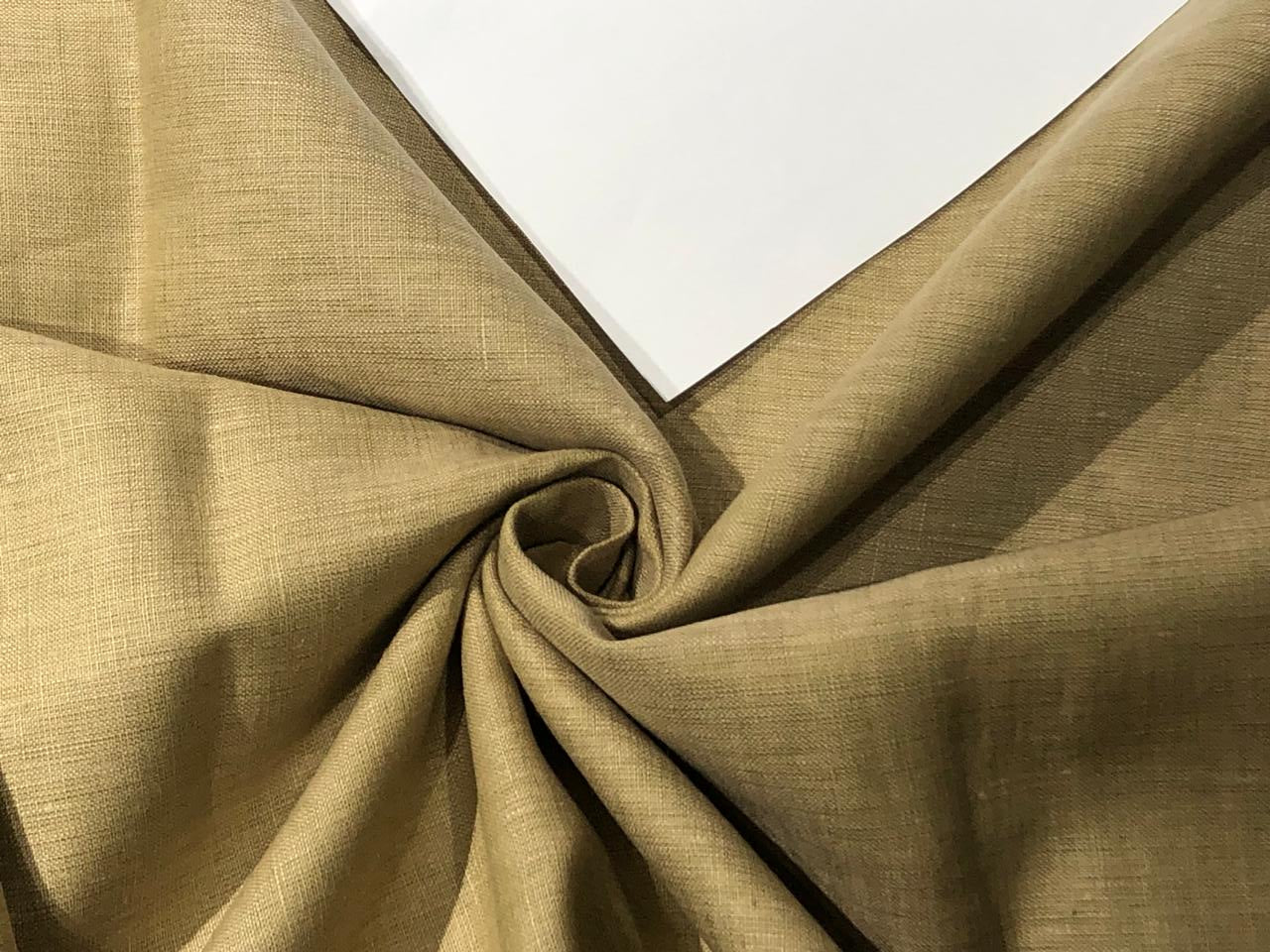 100% Linen 44 LEA premium heavy  suiting fabric 58" wide available in natural/camel/and sand gold