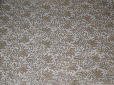 100% cotton brocade ivory with gold metallic colour 44&quot; wide motifs