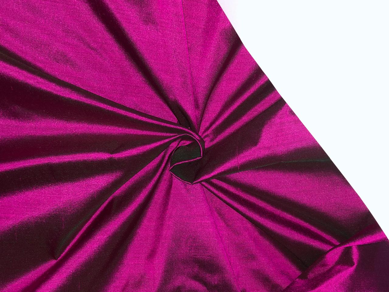 Silk Dupion fabric Bright pink x black color 54" wide DUP403