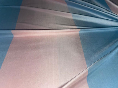 100% Silk Dupion Pastel Pink and Blue stripes 44" wide DUPNEWS11[1]