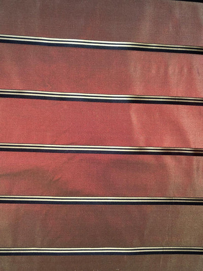 Silk tafetta fabric BRONZE GOLD AND BLACK stripe 54&quot; wide TAFS158[2]