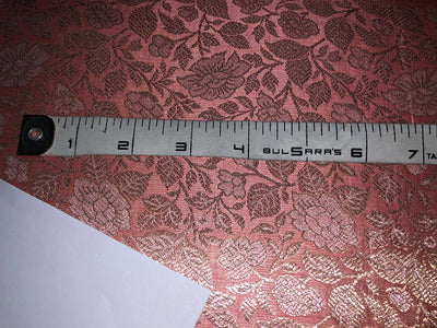 Silk Brocade Fabric metallic gold jacquard  44" wide BRO949A available in 3 colors red/peach and pink